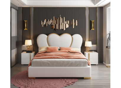Design Łóżko Sypialnia Podwójne łóżko Hotelowe luksusowe umeblowanie Podkładki